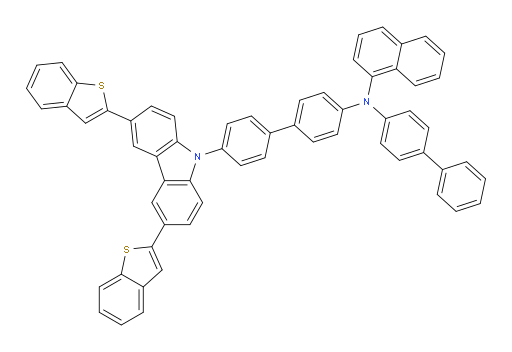 N-([1,1'-biphenyl]-4-yl)-N-(4'-(3,6-bis(benzo[b]thiophen-2-yl)-9H-carbazol-9-yl)-[1,1'-biphenyl]-4-yl)naphthalen-1-amine