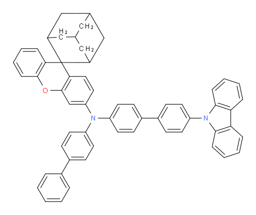 N-(4'-(9H-carbazol-9-yl)-[1,1'-biphenyl]-4-yl)-N-([1,1'-biphenyl]-4-yl)spiro[adamantane-2,9'-xanthen]-3'-amine