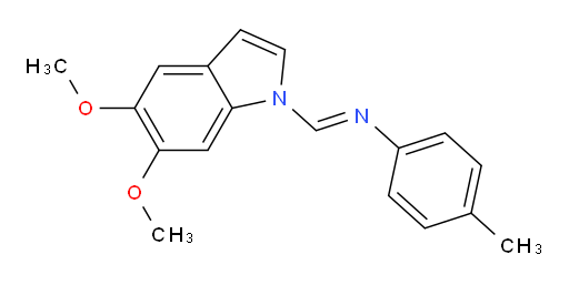 (E)-N-((5,6-dimethoxy-1H-indol-1-yl)methylene)-4-methylaniline
