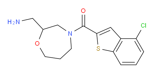 (2-(aminomethyl)-1,4-oxazepan-4-yl)(4-chlorobenzo[b]thiophen-2-yl)methanone