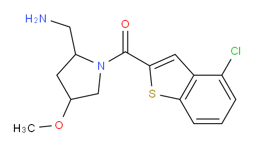 (2-(aminomethyl)-4-methoxypyrrolidin-1-yl)(4-chlorobenzo[b]thiophen-2-yl)methanone