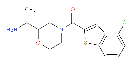 (2-(1-aminoethyl)morpholino)(4-chlorobenzo[b]thiophen-2-yl)methanone