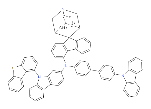 N-(4'-(9H-carbazol-9-yl)-[1,1'-biphenyl]-4-yl)-N-(9-(dibenzo[b,d]thiophen-1-yl)-9H-carbazol-2-yl)-1-azaspiro[adamantane-4,9'-fluoren]-4'-amine