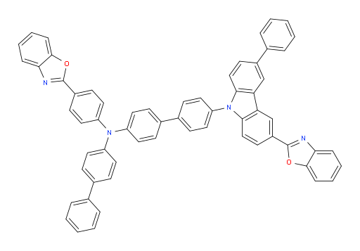 N-([1,1'-biphenyl]-4-yl)-4'-(3-(benzo[d]oxazol-2-yl)-6-phenyl-9H-carbazol-9-yl)-N-(4-(benzo[d]oxazol-2-yl)phenyl)-[1,1'-biphenyl]-4-amine