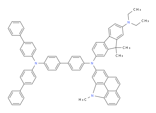 N2-(4'-(di([1,1'-biphenyl]-4-yl)amino)-[1,1'-biphenyl]-4-yl)-N7,N7-diethyl-9,9-dimethyl-N2-(4-methyl-4H-benzo[def]carbazol-2-yl)-9H-fluorene-2,7-diamine