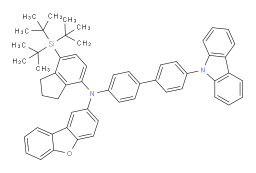 N-(4'-(9H-carbazol-9-yl)-[1,1'-biphenyl]-4-yl)-N-(7-(tri-tert-butylsilyl)-2,3-dihydro-1H-inden-4-yl)dibenzo[b,d]furan-2-amine