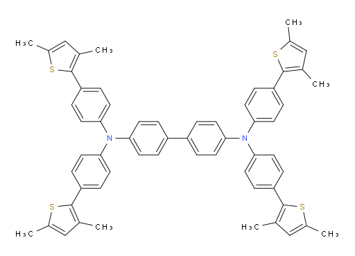 N4,N4,N4',N4'-tetrakis(4-(3,5-dimethylthiophen-2-yl)phenyl)-[1,1'-biphenyl]-4,4'-diamine