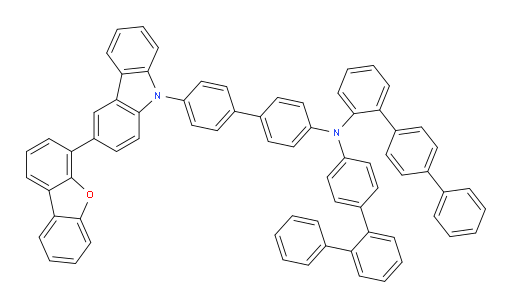 N-([1,1':4',1''-terphenyl]-2-yl)-N-(4'-(3-(dibenzo[b,d]furan-4-yl)-9H-carbazol-9-yl)-[1,1'-biphenyl]-4-yl)-[1,1':2',1''-terphenyl]-4-amine