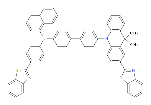 N-(4'-(2-(benzo[d]thiazol-2-yl)-9,9-dimethylacridin-10(9H)-yl)-[1,1'-biphenyl]-4-yl)-N-(4-(benzo[d]thiazol-2-yl)phenyl)naphthalen-1-amine