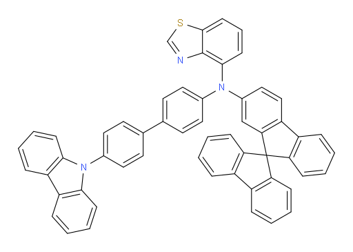 N-(9,9'-spirobi[fluoren]-2-yl)-N-(4'-(9H-carbazol-9-yl)-[1,1'-biphenyl]-4-yl)benzo[d]thiazol-4-amine