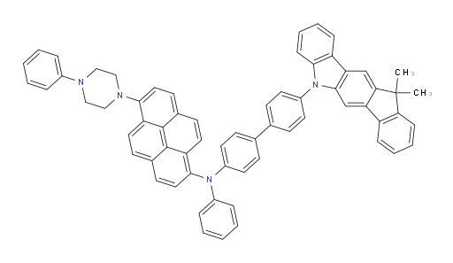 N-(4'-(11,11-dimethylindeno[1,2-b]carbazol-5(11H)-yl)-[1,1'-biphenyl]-4-yl)-N-phenyl-6-(4-phenylpiperazin-1-yl)pyren-1-amine