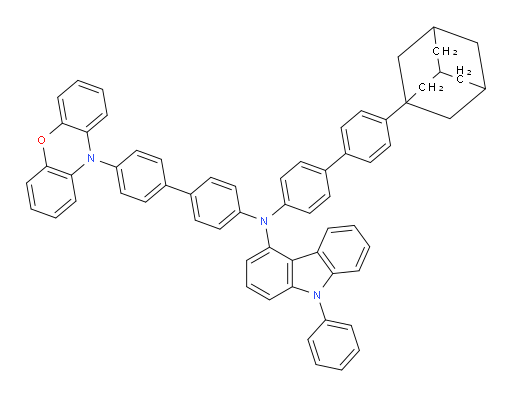 N-(4'-(10H-phenoxazin-10-yl)-[1,1'-biphenyl]-4-yl)-N-(4'-(adamantan-1-yl)-[1,1'-biphenyl]-4-yl)-9-phenyl-9H-carbazol-4-amine