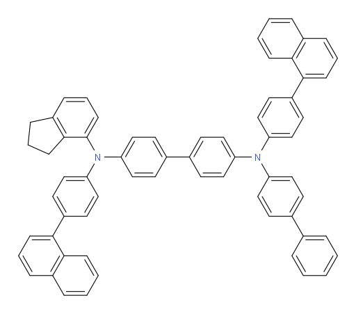 N4-([1,1'-biphenyl]-4-yl)-N4'-(2,3-dihydro-1H-inden-4-yl)-N4,N4'-bis(4-(naphthalen-1-yl)phenyl)-[1,1'-biphenyl]-4,4'-diamine