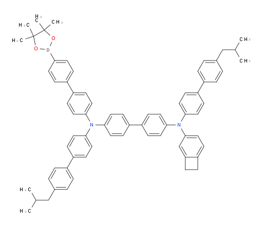 N4-(bicyclo[4.2.0]octa-1,3,5-trien-3-yl)-N4,N4'-bis(4'-isobutyl-[1,1'-biphenyl]-4-yl)-N4'-(4'-(4,4,5,5-tetramethyl-1,3,2-dioxaborolan-2-yl)-[1,1'-biphenyl]-4-yl)-[1,1'-biphenyl]-4,4'-diamine
