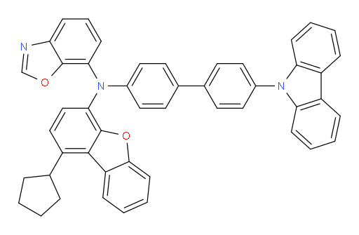 N-(4'-(9H-carbazol-9-yl)-[1,1'-biphenyl]-4-yl)-N-(1-cyclopentyldibenzo[b,d]furan-4-yl)benzo[d]oxazol-7-amine
