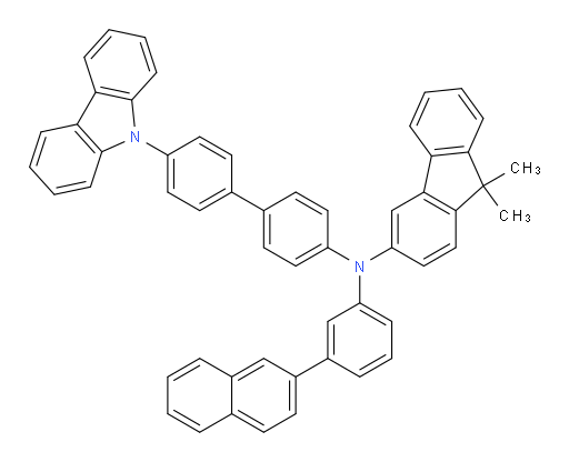 N-(4'-(9H-carbazol-9-yl)-[1,1'-biphenyl]-4-yl)-9,9-dimethyl-N-(3-(naphthalen-2-yl)phenyl)-9H-fluoren-3-amine