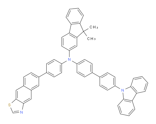 N-(4'-(9H-carbazol-9-yl)-[1,1'-biphenyl]-4-yl)-9,9-dimethyl-N-(4-(naphtho[2,3-d]thiazol-6-yl)phenyl)-9H-fluoren-2-amine