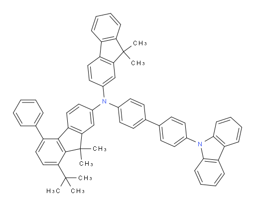 N-(4'-(9H-carbazol-9-yl)-[1,1'-biphenyl]-4-yl)-8-(tert-butyl)-N-(9,9-dimethyl-9H-fluoren-2-yl)-9,9-dimethyl-5-phenyl-9H-fluoren-2-amine