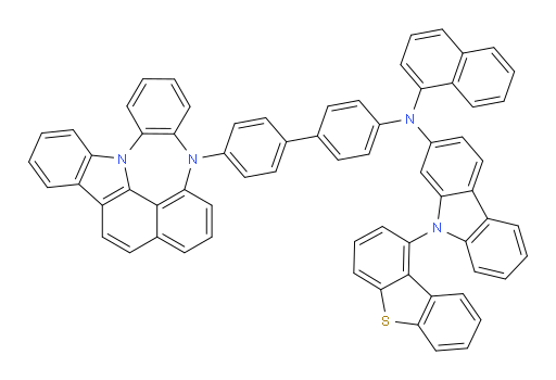 N-(4'-(4H-4,8b-diazaindeno[1,2,3-gh]pleiaden-4-yl)-[1,1'-biphenyl]-4-yl)-9-(dibenzo[b,d]thiophen-1-yl)-N-(naphthalen-1-yl)-9H-carbazol-2-amine