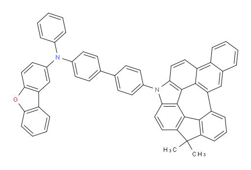N-(4'-(3,3-dimethyl-14-azafluoreno[3',4',5':3,4,5,6]azuleno[7,8,1-mna]phenanthren-14(3H)-yl)-[1,1'-biphenyl]-4-yl)-N-phenyldibenzo[b,d]furan-2-amine