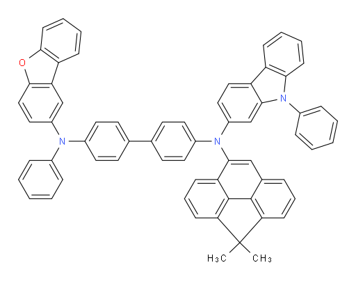 N4-(dibenzo[b,d]furan-2-yl)-N4'-(4,4-dimethyl-4H-cyclopenta[def]phenanthren-8-yl)-N4-phenyl-N4'-(9-phenyl-9H-carbazol-2-yl)-[1,1'-biphenyl]-4,4'-diamine
