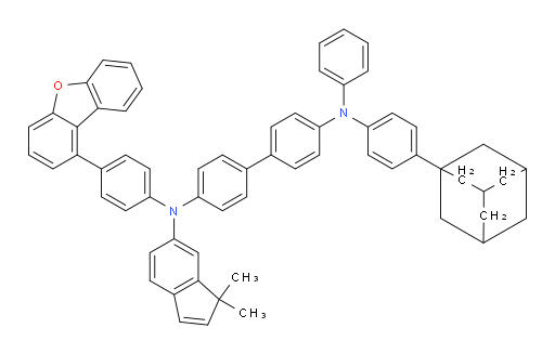 N4-(4-(adamantan-1-yl)phenyl)-N4'-(4-(dibenzo[b,d]furan-1-yl)phenyl)-N4'-(1,1-dimethyl-1H-inden-6-yl)-N4-phenyl-[1,1'-biphenyl]-4,4'-diamine