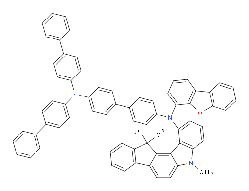 N4,N4-di([1,1'-biphenyl]-4-yl)-N4'-(dibenzo[b,d]furan-4-yl)-N4'-(5,12,12-trimethyl-5,12-dihydroindeno[1,2-c]carbazol-1-yl)-[1,1'-biphenyl]-4,4'-diamine