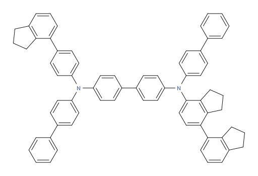 N4,N4'-di([1,1'-biphenyl]-4-yl)-N4-(4-(2,3-dihydro-1H-inden-4-yl)phenyl)-N4'-(2,2',3,3'-tetrahydro-1H,1'H-[4,4'-biinden]-7-yl)-[1,1'-biphenyl]-4,4'-diamine