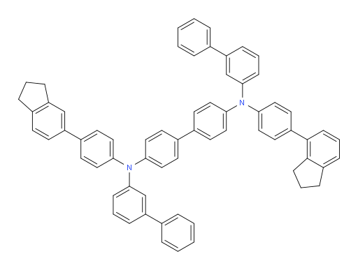 N4,N4'-di([1,1'-biphenyl]-3-yl)-N4-(4-(2,3-dihydro-1H-inden-4-yl)phenyl)-N4'-(4-(2,3-dihydro-1H-inden-5-yl)phenyl)-[1,1'-biphenyl]-4,4'-diamine