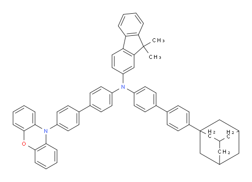 N-(4'-(10H-phenoxazin-10-yl)-[1,1'-biphenyl]-4-yl)-N-(4'-(adamantan-1-yl)-[1,1'-biphenyl]-4-yl)-9,9-dimethyl-9H-fluoren-2-amine