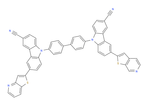 9-(4'-(3-cyano-6-(thieno[2,3-c]pyridin-2-yl)-9H-carbazol-9-yl)-[1,1'-biphenyl]-4-yl)-6-(thieno[3,2-b]pyridin-2-yl)-9H-carbazole-3-carbonitrile