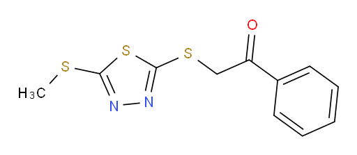 2-((5-(methylthio)-1,3,4-thiadiazol-2-yl)thio)-1-phenylethanone