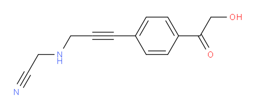 2-((3-(4-(2-hydroxyacetyl)phenyl)prop-2-yn-1-yl)amino)acetonitrile