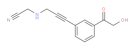 2-((3-(3-(2-hydroxyacetyl)phenyl)prop-2-yn-1-yl)amino)acetonitrile