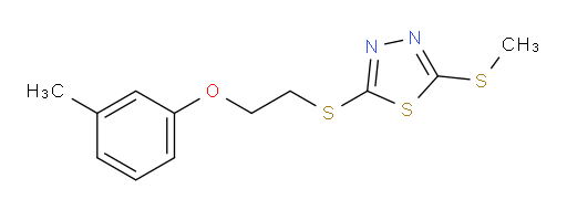2-(methylthio)-5-((2-(m-tolyloxy)ethyl)thio)-1,3,4-thiadiazole
