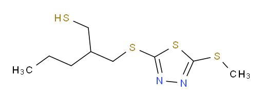 2-(((5-(methylthio)-1,3,4-thiadiazol-2-yl)thio)methyl)pentane-1-thiol
