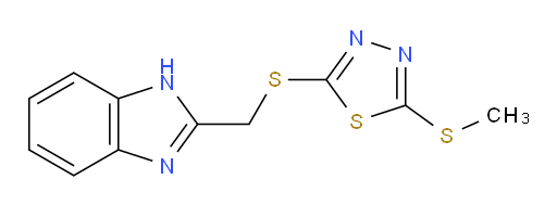 2-(((1H-benzo[d]imidazol-2-yl)methyl)thio)-5-(methylthio)-1,3,4-thiadiazole