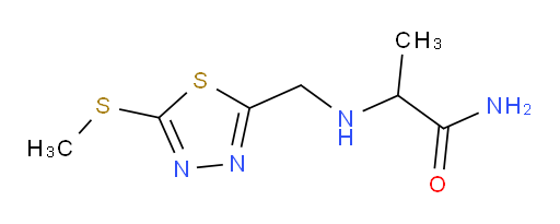 2-(((5-(methylthio)-1,3,4-thiadiazol-2-yl)methyl)amino)propanamide