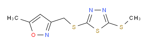 5-methyl-3-(((5-(methylthio)-1,3,4-thiadiazol-2-yl)thio)methyl)isoxazole