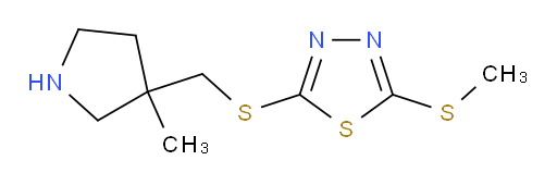 2-(((3-methylpyrrolidin-3-yl)methyl)thio)-5-(methylthio)-1,3,4-thiadiazole