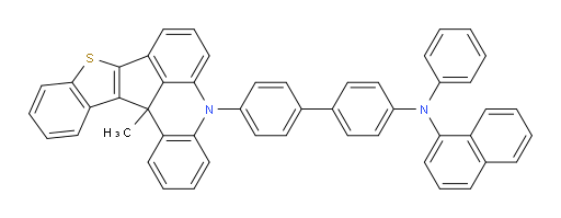N-(4'-(13c-methylbenzo[4',5']thieno[3',2':4,5]cyclopenta[1,2,3-kl]acridin-5(13cH)-yl)-[1,1'-biphenyl]-4-yl)-N-phenylnaphthalen-1-amine