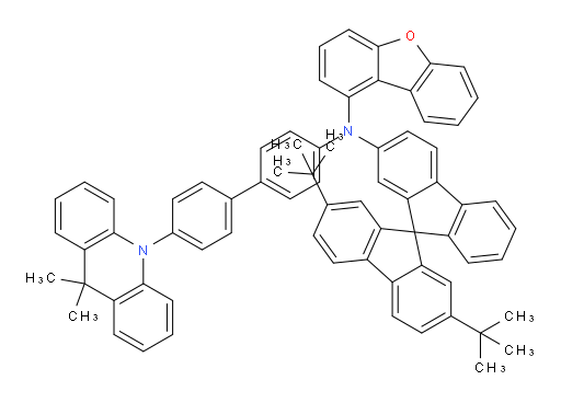 N-(2',7'-di-tert-butyl-9,9'-spirobi[fluoren]-7-yl)-N-(4'-(9,9-dimethylacridin-10(9H)-yl)-[1,1'-biphenyl]-4-yl)dibenzo[b,d]furan-1-amine