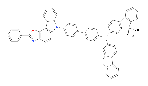 N-(9,9-dimethyl-9H-fluoren-2-yl)-N-(4'-(2-phenyl-6H-oxazolo[4,5-c]carbazol-6-yl)-[1,1'-biphenyl]-4-yl)dibenzo[b,d]furan-3-amine