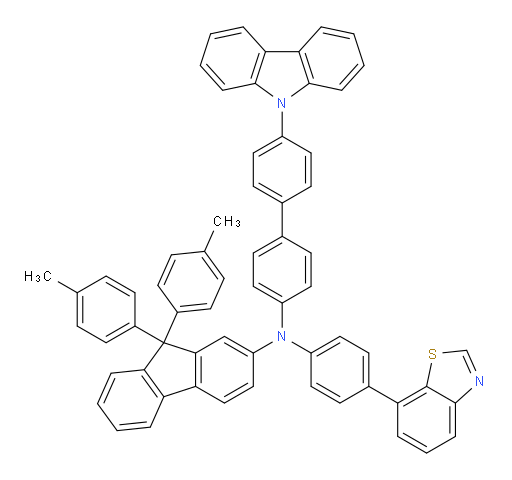 N-(4'-(9H-carbazol-9-yl)-[1,1'-biphenyl]-4-yl)-N-(4-(benzo[d]thiazol-7-yl)phenyl)-9,9-di-p-tolyl-9H-fluoren-2-amine