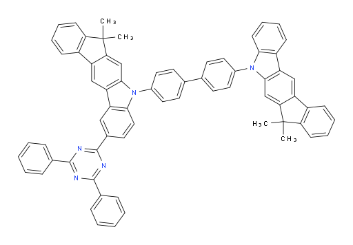 5-(4'-(7,7-dimethylindeno[2,1-b]carbazol-5(7H)-yl)-[1,1'-biphenyl]-4-yl)-2-(4,6-diphenyl-1,3,5-triazin-2-yl)-7,7-dimethyl-5,7-dihydroindeno[2,1-b]carbazole
