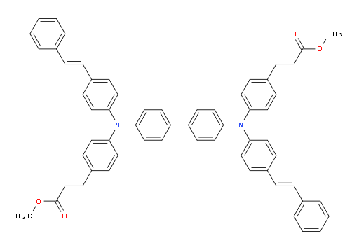 dimethyl 3,3'-(((E)-[1,1'-biphenyl]-4,4'-diylbis((4-((E)-styryl)phenyl)azanediyl))bis(4,1-phenylene))dipropanoate