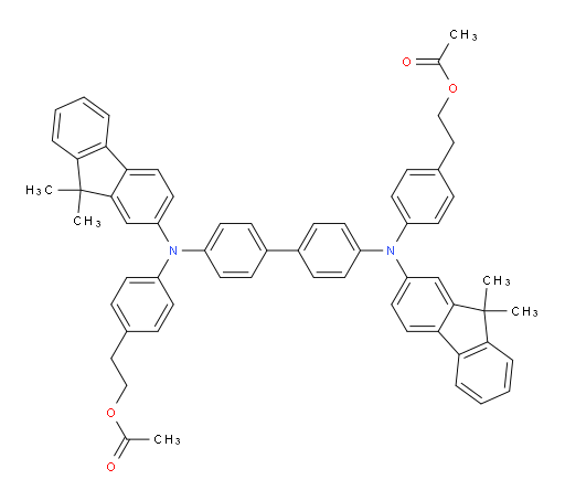 (([1,1'-biphenyl]-4,4'-diylbis((9,9-dimethyl-9H-fluoren-2-yl)azanediyl))bis(4,1-phenylene))bis(ethane-2,1-diyl) diacetate