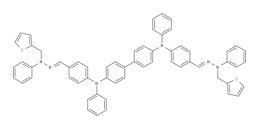 N4,N4'-diphenyl-N4,N4'-bis(4-((E)-(2-phenyl-2-(thiophen-2-ylmethyl)hydrazono)methyl)phenyl)-[1,1'-biphenyl]-4,4'-diamine