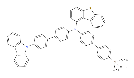 N-(4'-(9H-carbazol-9-yl)-[1,1'-biphenyl]-4-yl)-N-(4'-(trimethylsilyl)-[1,1'-biphenyl]-4-yl)dibenzo[b,d]thiophen-1-amine