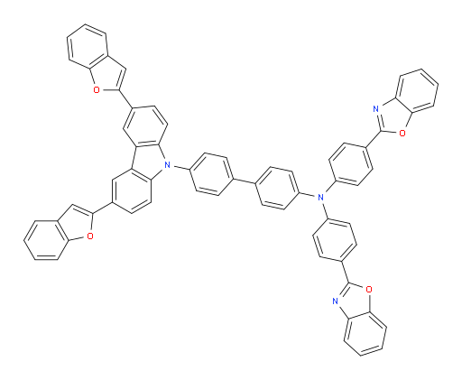 N,N-bis(4-(benzo[d]oxazol-2-yl)phenyl)-4'-(3,6-di(benzofuran-2-yl)-9H-carbazol-9-yl)-[1,1'-biphenyl]-4-amine